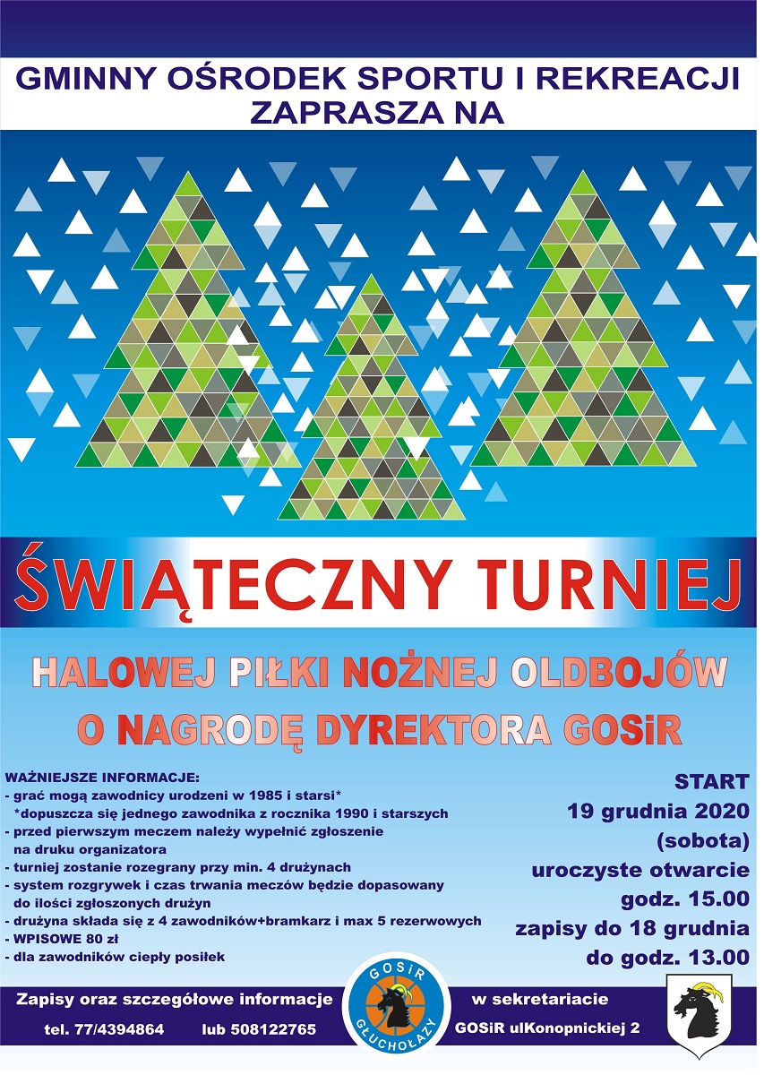 Plakat informujący o turnieju piłki nożnej Oldbojów